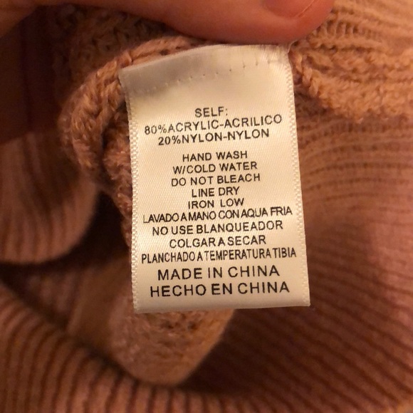 Dusty Pink/Blush Off The Shoulder Sweater - Picture 6 of 6